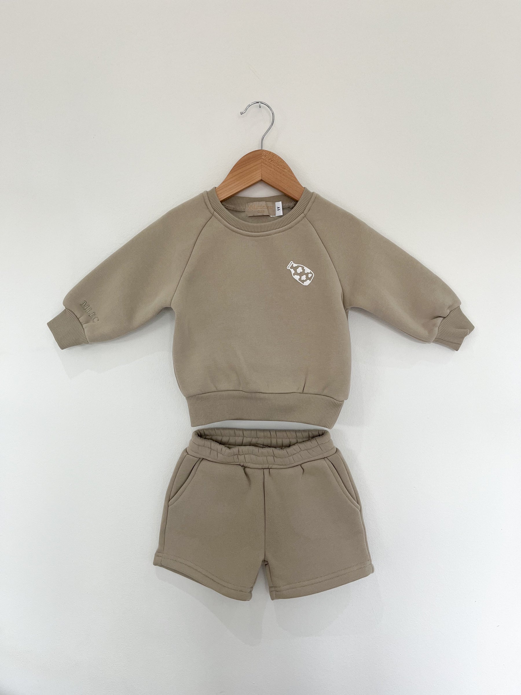 MLBC Milk Bottle Crew and Shorts Set - Fawn