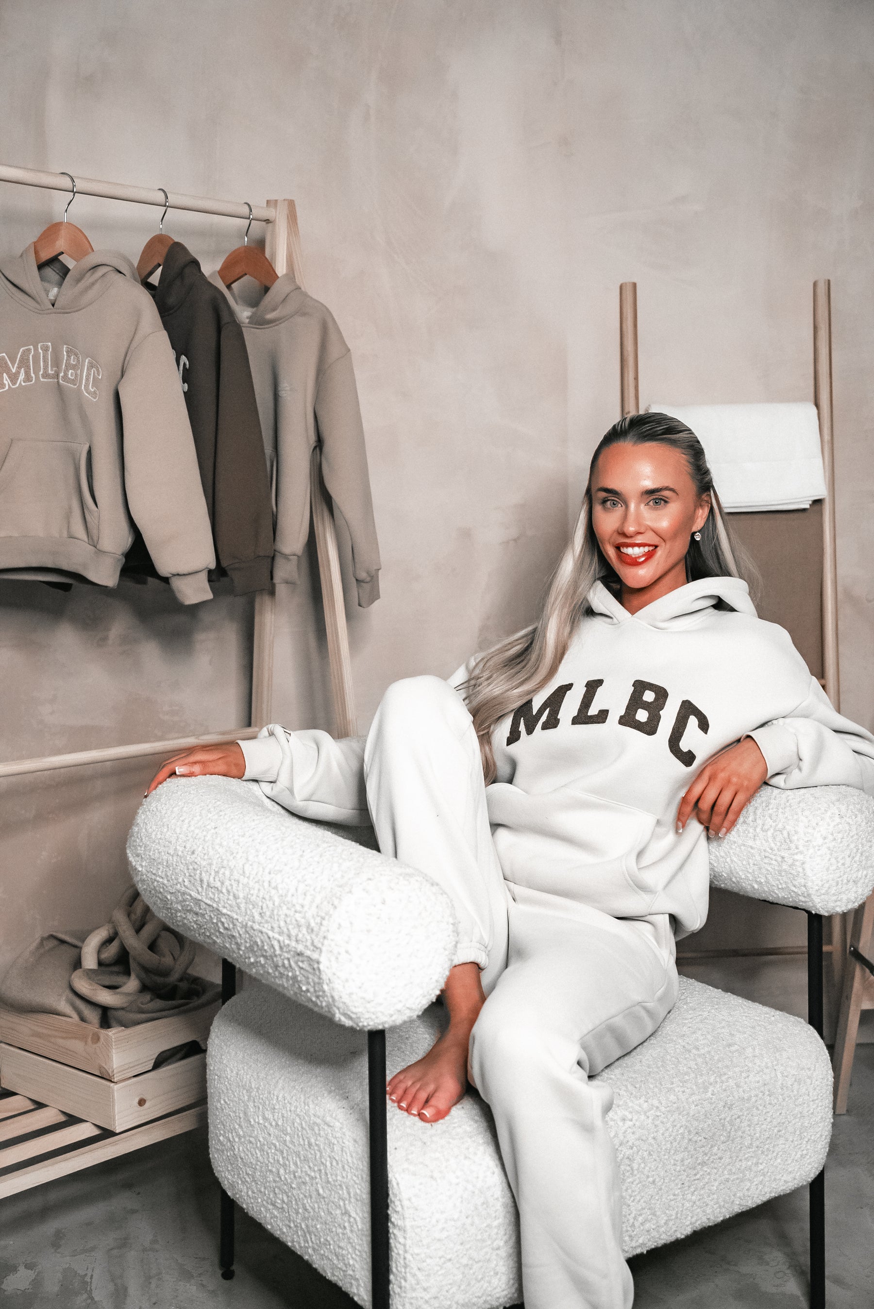 Adults MLBC Chenille Hoodie- Stone
