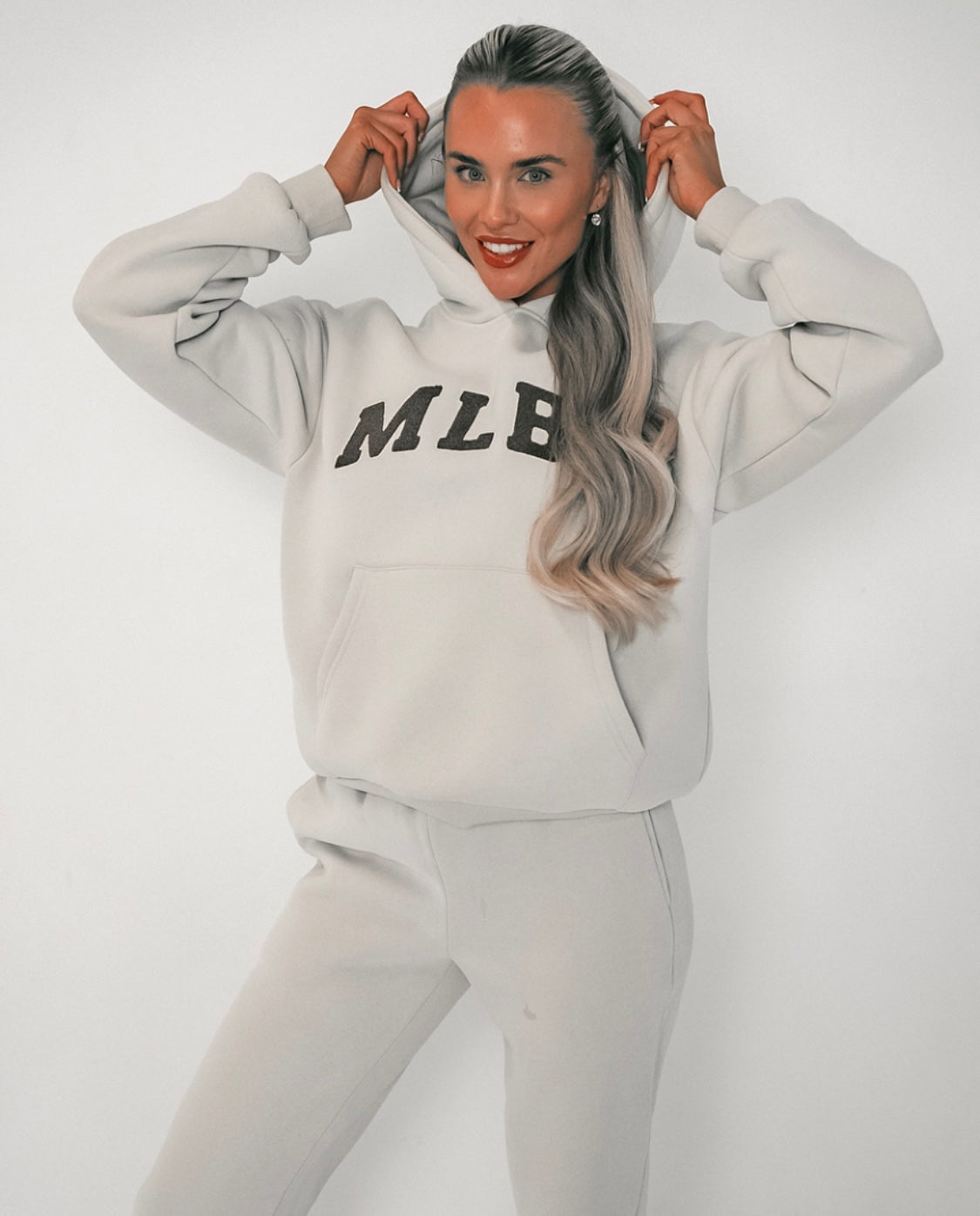 Adults MLBC Chenille Hoodie- Stone