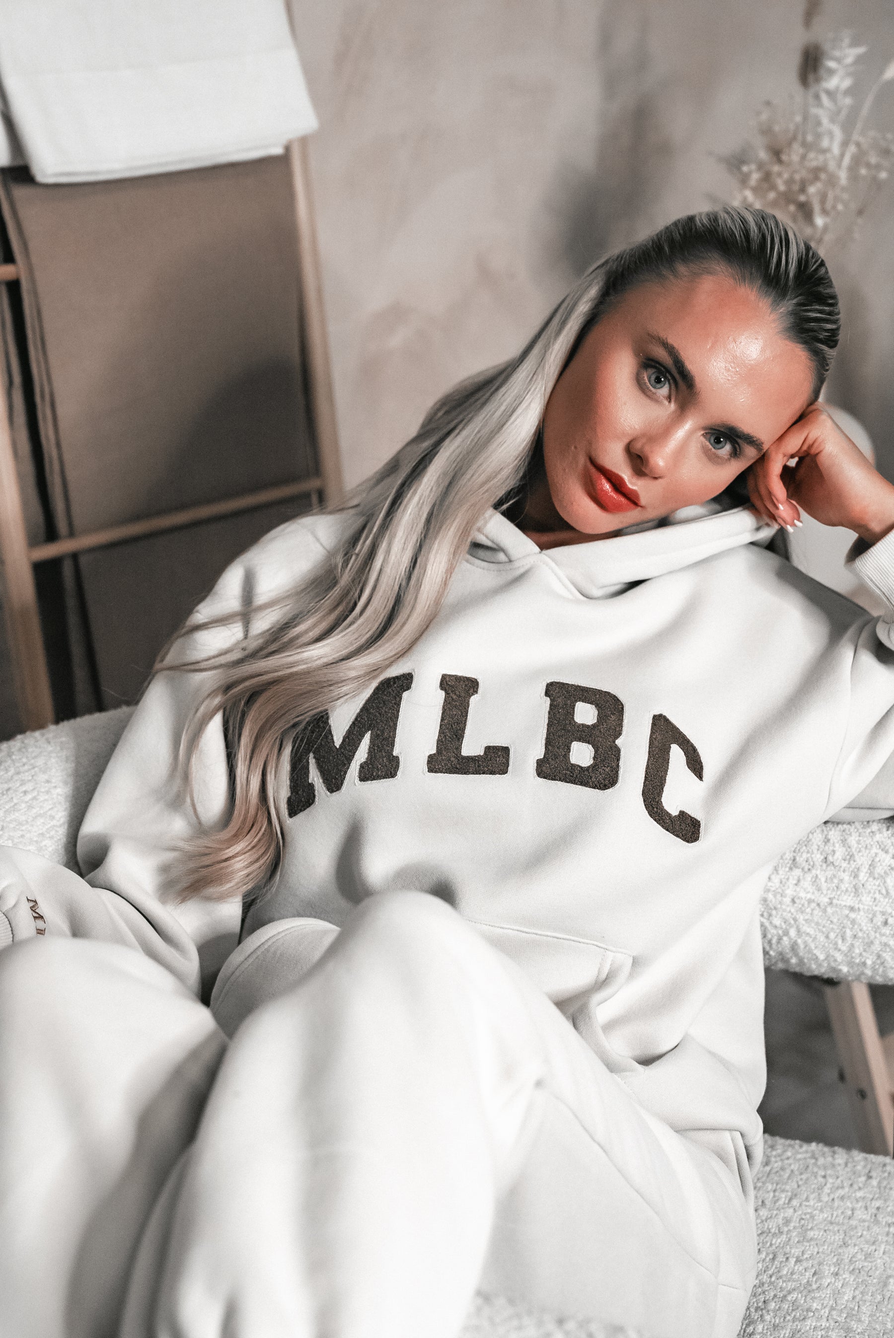 Adults MLBC Chenille Hoodie- Stone