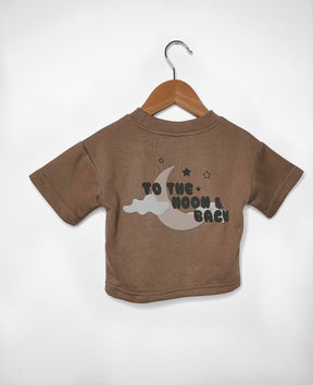 MLBC French Terry Choc Brown T-Shirt and Shorts Set - To the moon