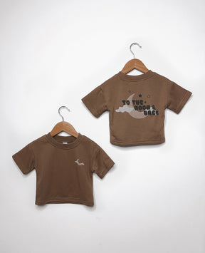 MLBC French Terry Choc Brown T-Shirt and Shorts Set - To the moon